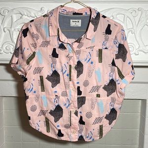 Hurley Crop Button Up